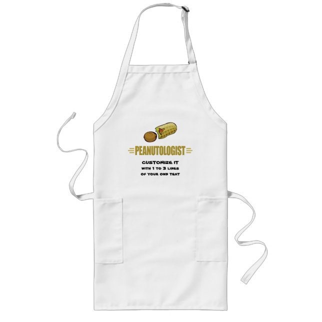 Personalized Peanut Long Apron (Front)