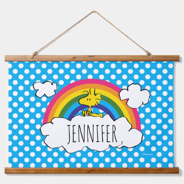 Personalized Peanuts Woodstock | Add Your Name Hanging Tapestry (Front)
