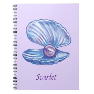 Personalized Pearl of the Ocean (Purple) Notebook