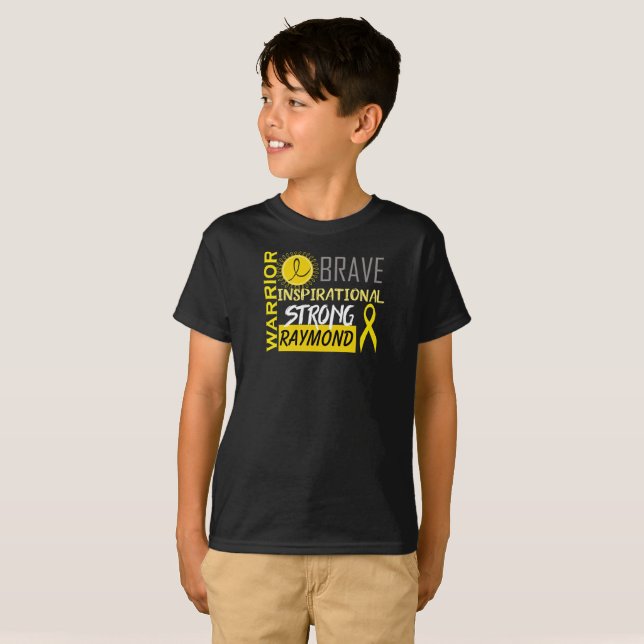 Personalized Pediatric Cancer Awareness T-Shirt (Front Full)