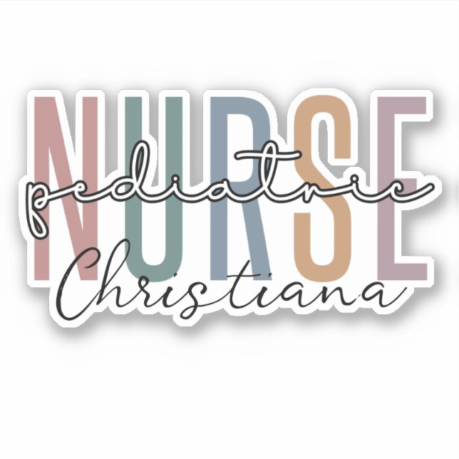 Personalized Pediatric Nurse | Retro Peds Nurse (Front)