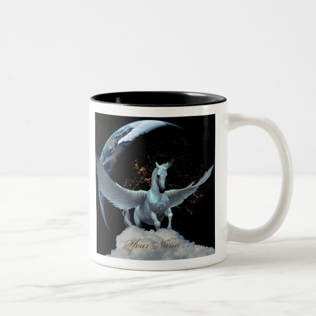 Personalized Pegasus and Planets Coffee Mug (Right)