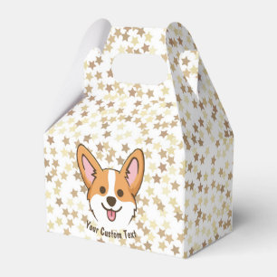 Personalized Pembroke Welsh Corgi Puppy Dog Stars Favor Box