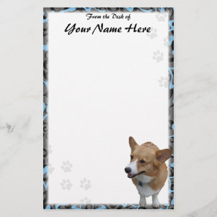 Personalized Pembroke Welsh Corgi Stationery (UL)