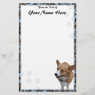 Personalized Pembroke Welsh Corgi Stationery (UL)