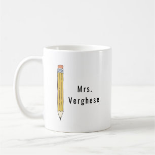 Personalized Pencil Teachers Coffee Mug