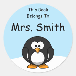 Personalized Penguin Book Label
