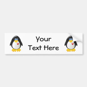 Personalized Penguin Bumper Sticker