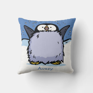 Personalized Penguin Chick Close Up Cushion