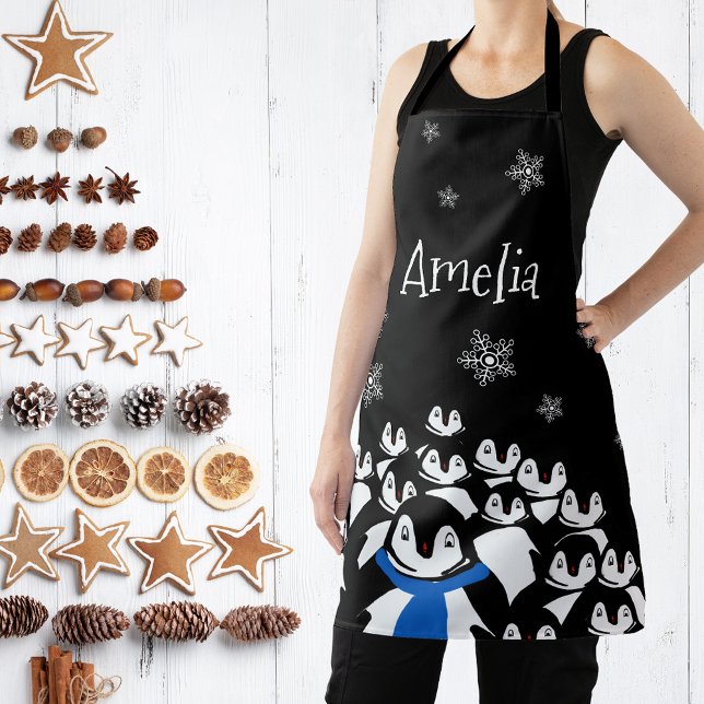Personalized Penguin Family Apron (Creator Uploaded)