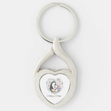 Personalized Penguin Love Metal Keychain