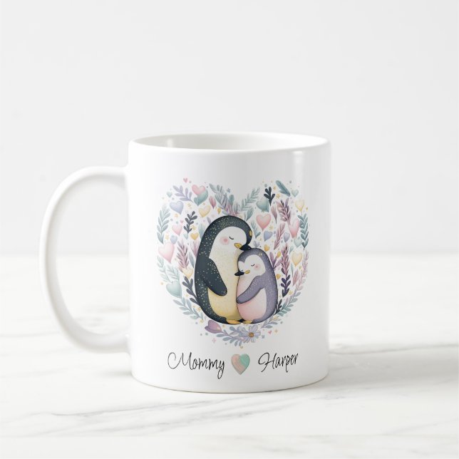 Personalized Penguin Love Mug (Left)