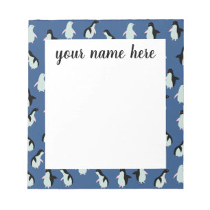 Personalized Penguin Notepad