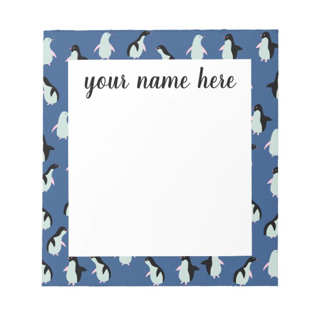 Personalized Penguin Notepad (Front)
