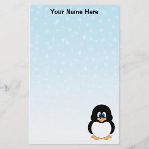 Personalized Penguin Stationery