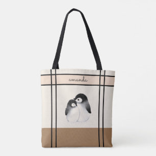 Personalized Penguin Tote Bag