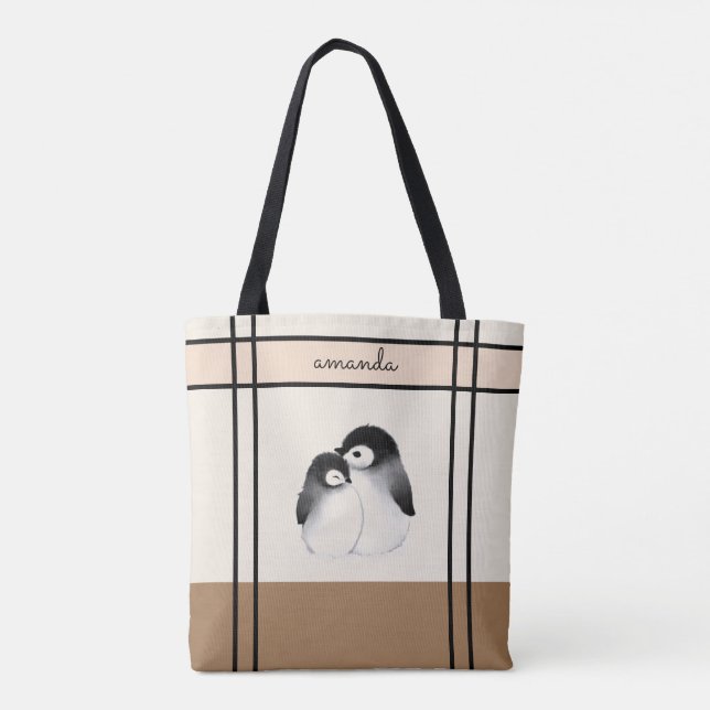 Personalized Penguin Tote Bag (Back)