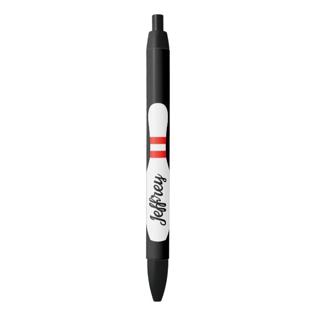 Personalized pens with bowling pin design (Front Vertical)