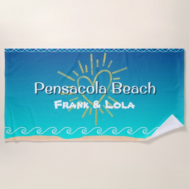 Personalized Pensacola Beach Towel (Front)