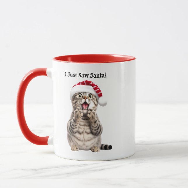 Personalized Per Lover Cat Christmas Mug (Left)