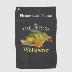 Personalized Perch Whisperer Dark Fishing Towel