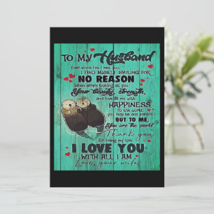 Personalized perfect gift, to my husband letter holiday card