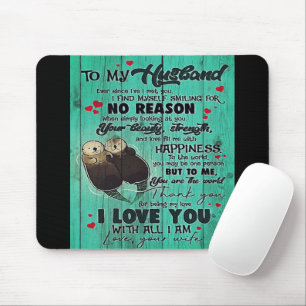 Personalized perfect gift, to my husband letter mouse pad