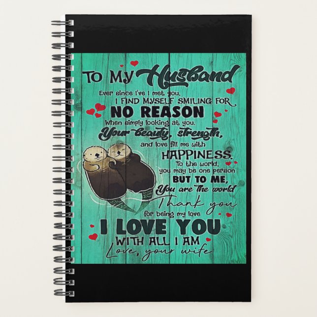 Personalized perfect gift, to my husband letter planner (Front)