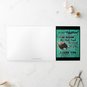 Personalized perfect gift, to my husband letter Tri-Fold announcement