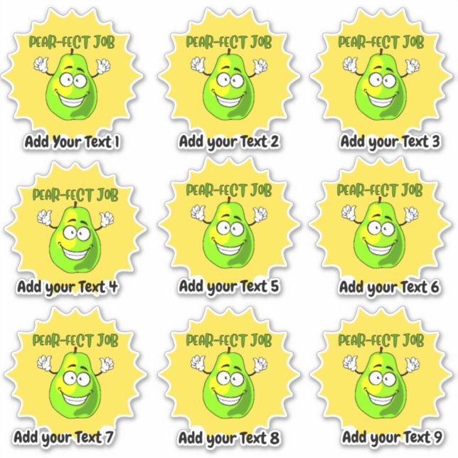 Personalized Perfect Job Teacher Reward Sticker (Front)