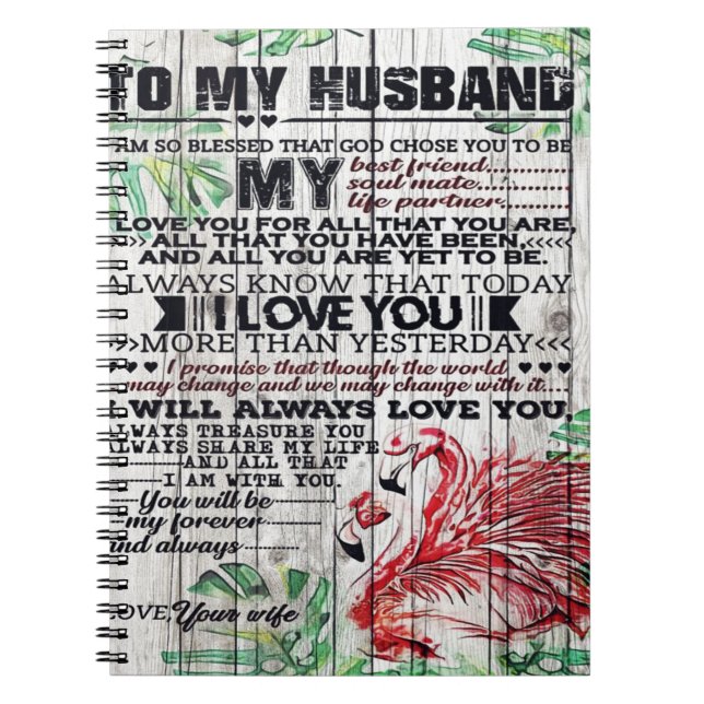 Personalized perfect letter | To my husband letter Notebook (Front)