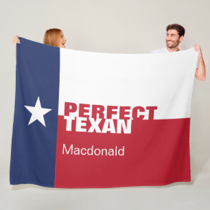 Personalized PERFECT TEXAN Fleece Blanket