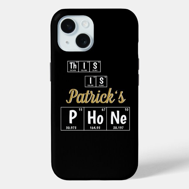 Personalized Periodic Table of Elements Chemistry  Case-Mate iPhone Case (Back)