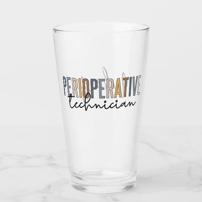 Personalized Perioperative Technician Glass (Front)