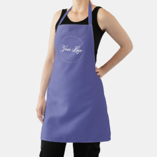 Personalized Periwinkle Company Logo Apron