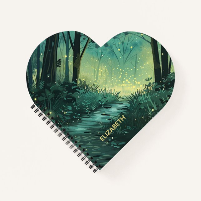 Personalized Personalized Fairy Light Forest  Notebook (Front)