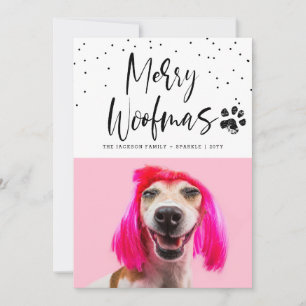 Personalized Pet 2 Photo Christmas Holiday Card