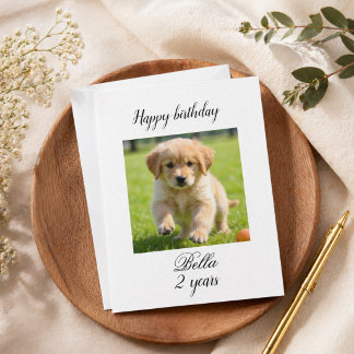 Personalized Pet Birthday Card Custom Dog Photo