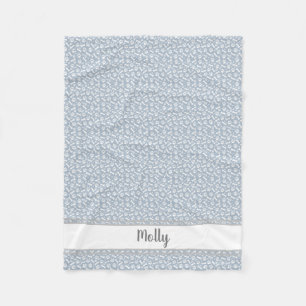 Personalized Pet Blanket - Paw Prints Dog Bones