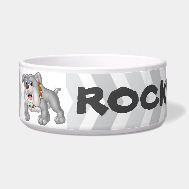 Personalized Pet Bowl/Bull Dog (Front)