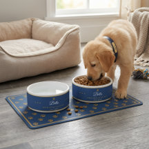 Personalized Pet Bowl , Vintage Heritage Dog Bowl