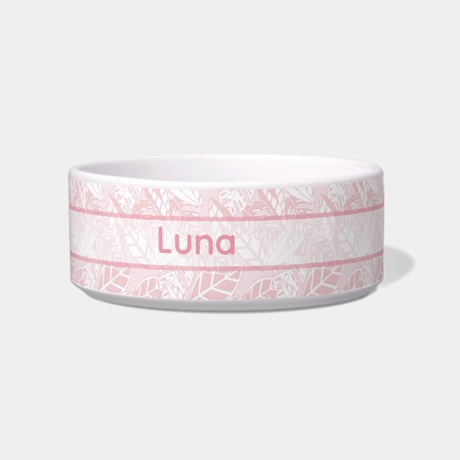 Personalized Pet Bowl with foliage (Front)