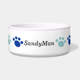 Personalized Pet Bowl With Paws