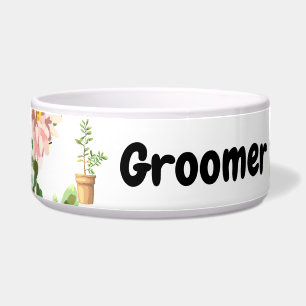Personalized Pet Bowls Bohemian Cactus Succulents