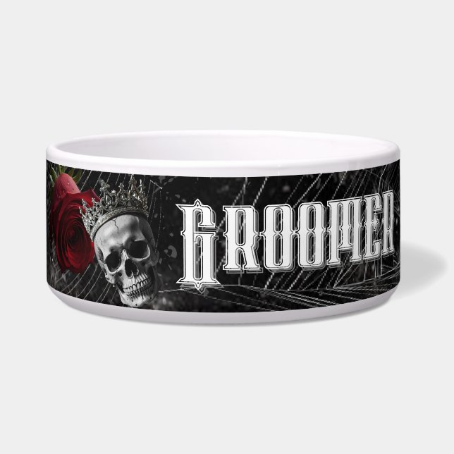 Personalized Pet Bowls Haunting Adeline Zade Meado (Front)