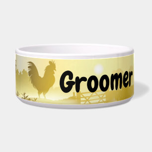 Personalized Pet Bowls Sunny Morning Farm Country