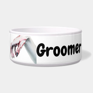 Personalized Pet Bowls zombie blood drip vampire G