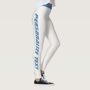 Personalized Pet Cat Mom Warm Neutral Muted Blue  Leggings