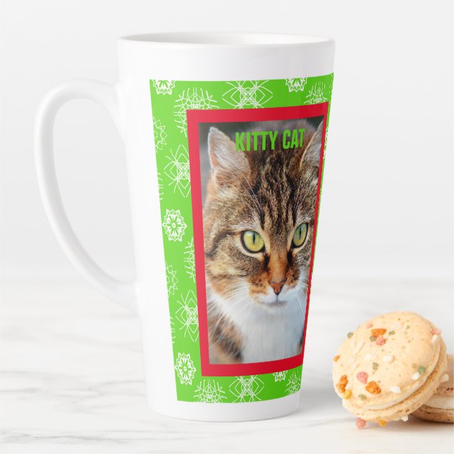 Personalized Pet  Cat Photo Meow Latte Mug (In Situ)