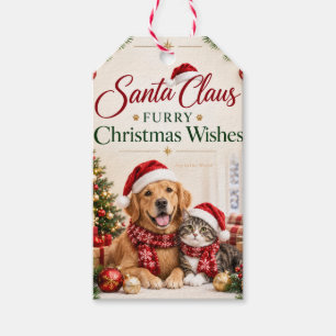 Personalized Pet Christmas , Custom Dog or Cat Gift Tags